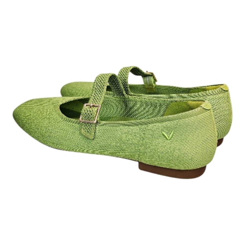 NWOT Vivaia Margot Pistachio Ombre Square Toe Mary Jane Flats Sz 37 Balletcore - Picture 11 of 15